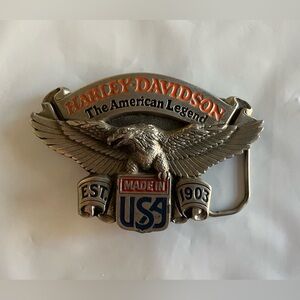 VTG 1991 official Baron H409 American Legend Harley-Davidson Belt Buckle EUC